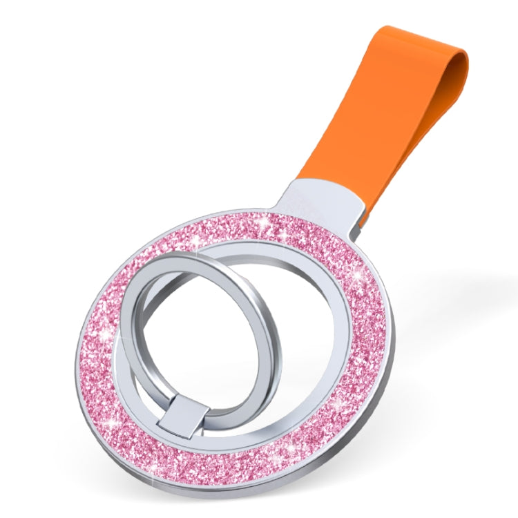 Glitter Magnetic Ring Buckle Holder(Pink + Orange) - Ring Holder by buy2fix | Online Shopping UK | buy2fix