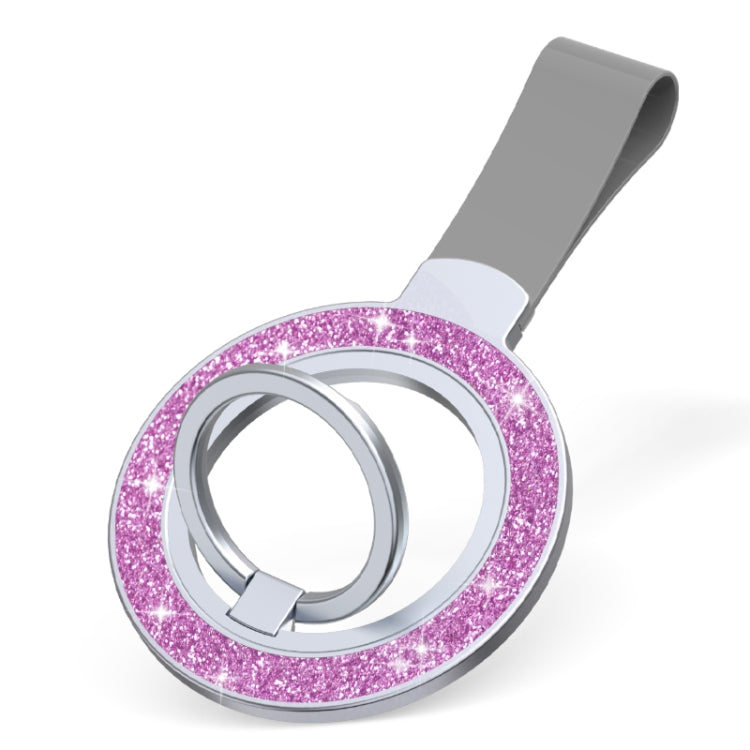 Glitter Magnetic Ring Buckle Holder(Pink Rose + Grey) - Ring Holder by buy2fix | Online Shopping UK | buy2fix
