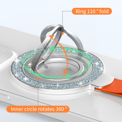 Glitter Magnetic Ring Buckle Holder(Pink Silver + Orange) - Ring Holder by buy2fix | Online Shopping UK | buy2fix