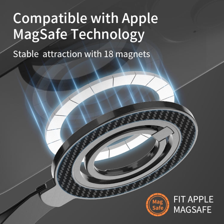 Carbon Fiber Magnetic Ring Buckle Holder(Black) - Ring Holder by buy2fix | Online Shopping UK | buy2fix