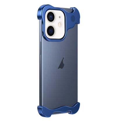 For iPhone 12 Aromatherapy Alloy Frameless Phone Case(Blue) by buy2fix