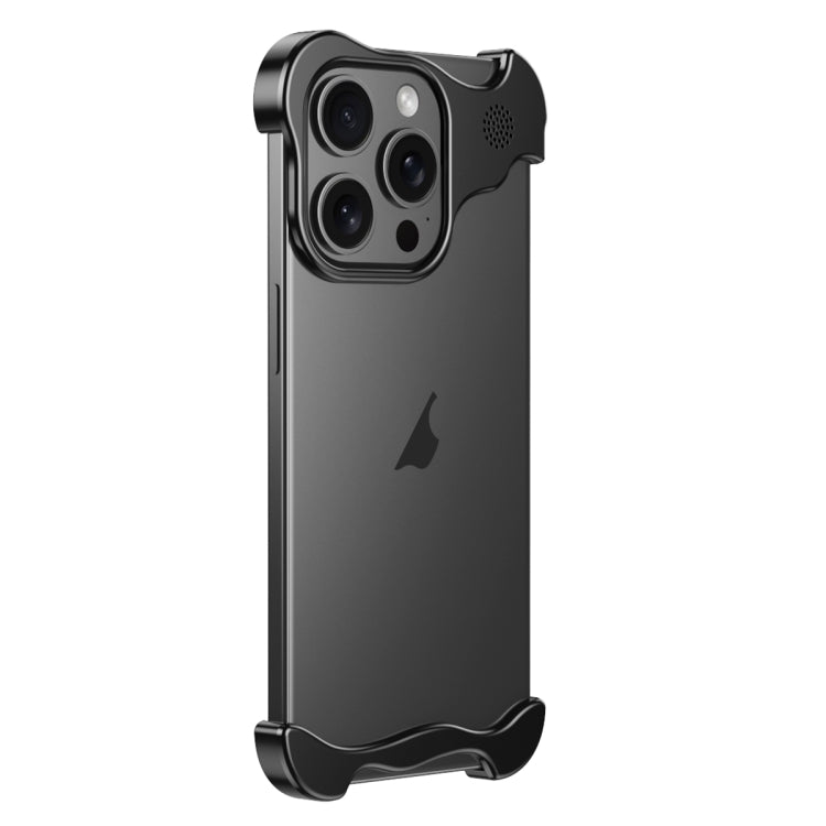 For iPhone 12 Pro Aromatherapy Alloy Frameless Phone Case(Black) by buy2fix