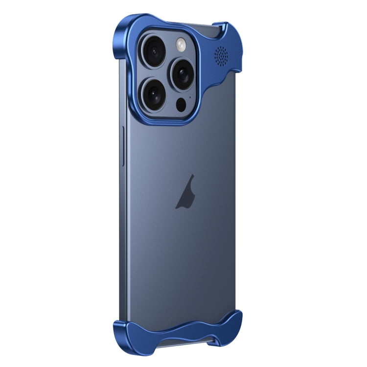 For iPhone 12 Pro Aromatherapy Alloy Frameless Phone Case(Blue) by buy2fix