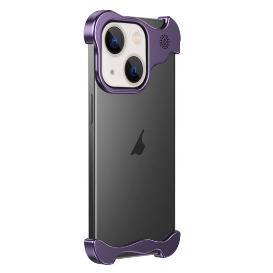 For iPhone 13 Aromatherapy Alloy Frameless Phone Case(Purple) by buy2fix