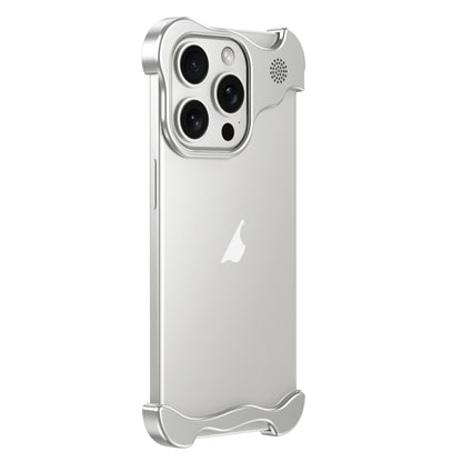 For iPhone 13 Pro Aromatherapy Alloy Frameless Phone Case(Silver) by buy2fix