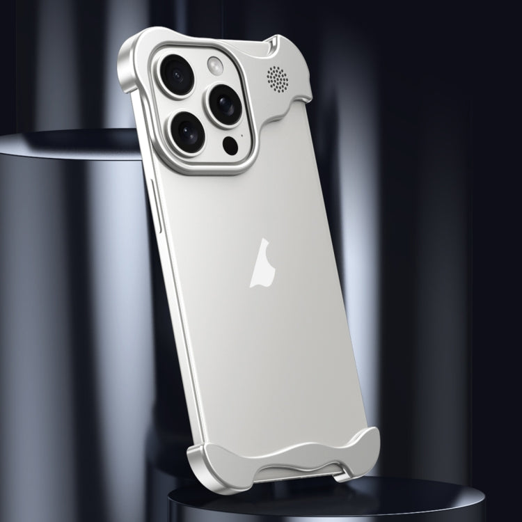 For iPhone 13 Pro Max Aromatherapy Alloy Frameless Phone Case(Silver) by buy2fix