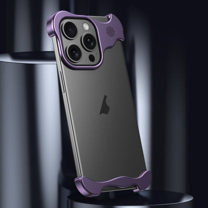 For iPhone 16 Pro Aromatherapy Alloy Frameless Phone Case(Purple) - iPhone 16 Pro Cases by buy2fix | Online Shopping UK | buy2fix