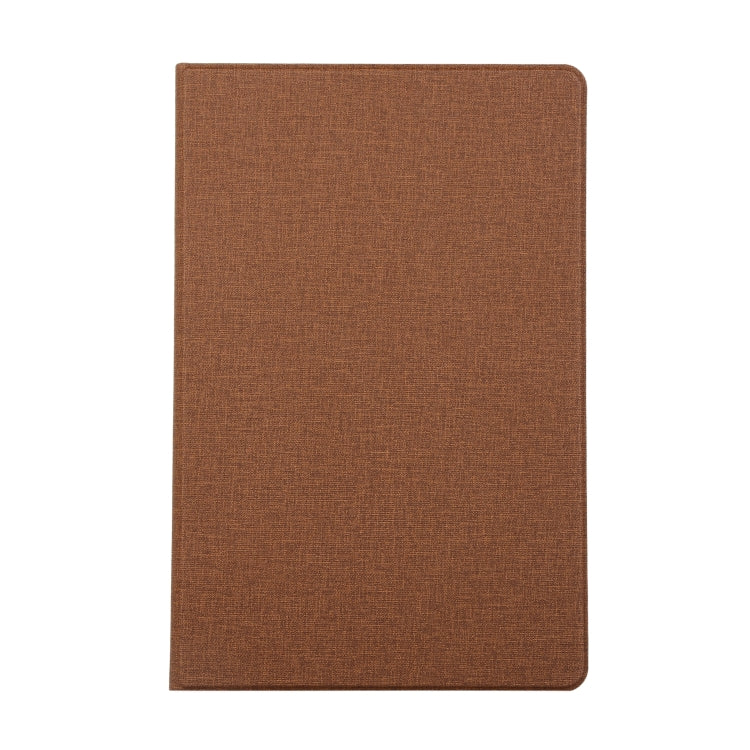 For Samsung Galaxy Tab S7 T870 2020 / Tab S8 Voltage Stretch Fabric Texture Leather Case with Holder(Brown) by buy2fix
