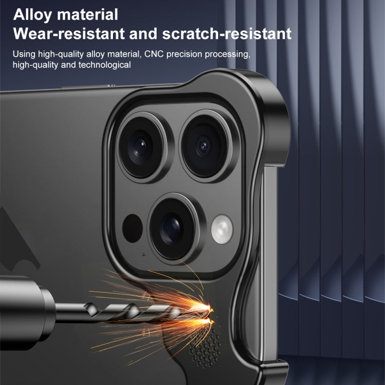 For iPhone 12 Pro Max Aromatherapy Alloy Frameless Phone Case(Silver) by buy2fix