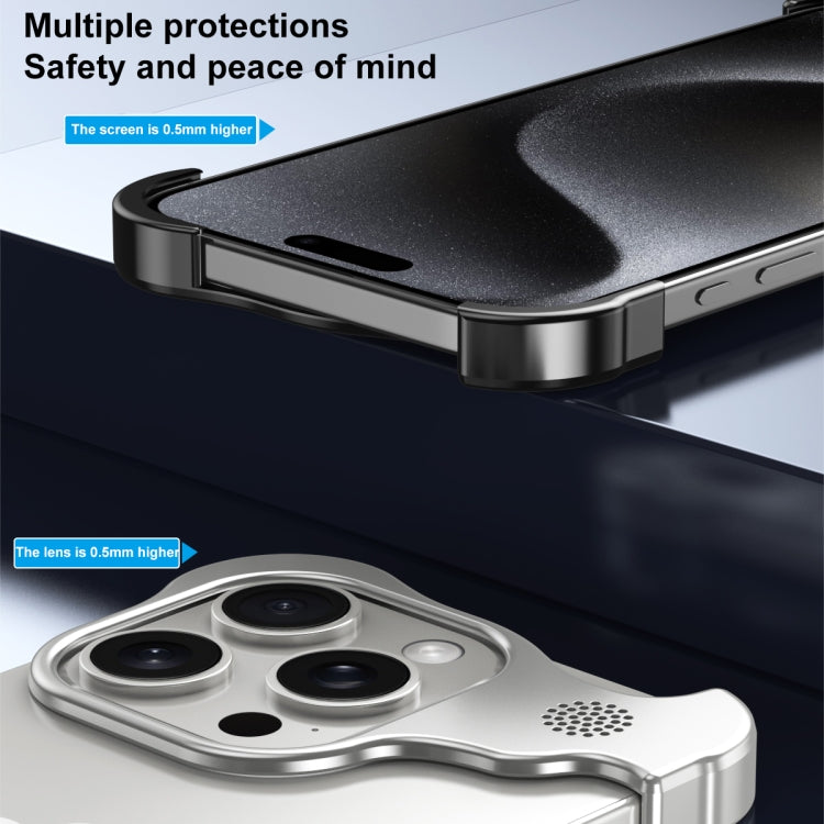 For iPhone 14 Aromatherapy Alloy Frameless Phone Case(Blue) by buy2fix