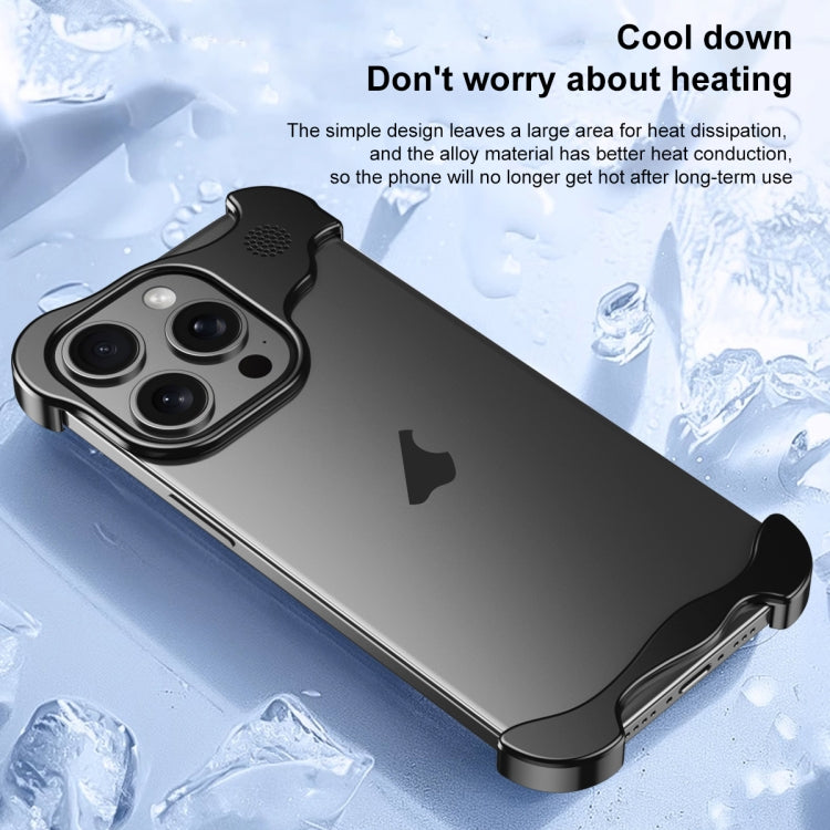 For iPhone 14 Aromatherapy Alloy Frameless Phone Case(Silver) by buy2fix
