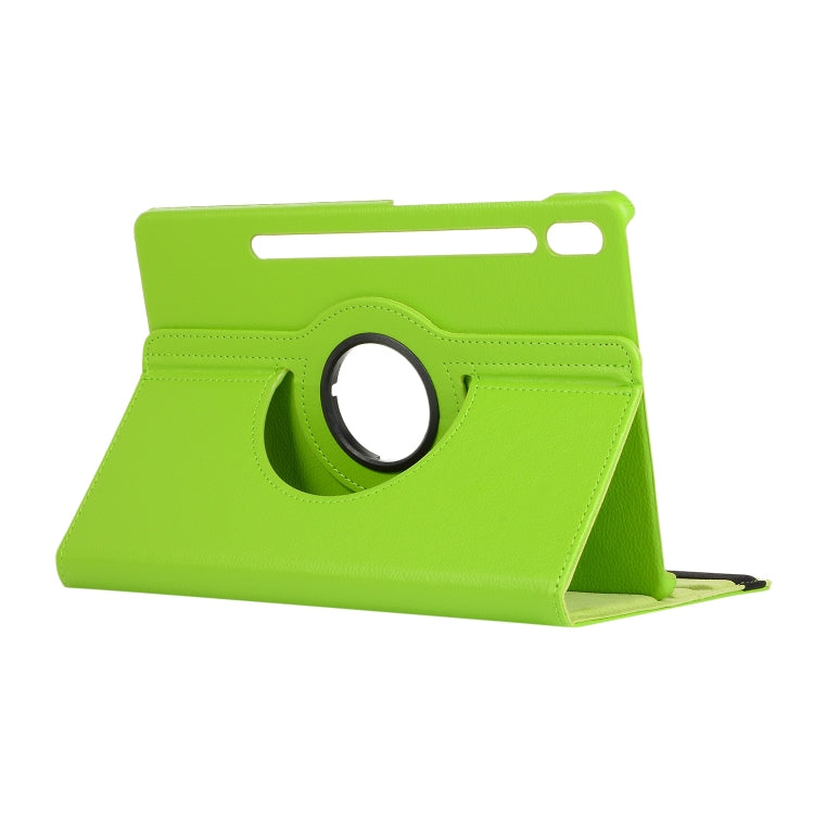 For Samsung Galaxy Tab S7 T870 2020 / Tab S8 Litchi Texture Horizontal Flip 360 Degrees Rotation Leather Case with Holder(Green) - Other Galaxy Tab PC by buy2fix | Online Shopping UK | buy2fix