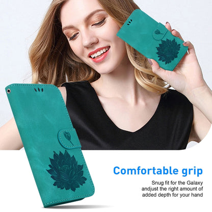 For Motorola Moto G Power 5G 2024 Lotus Embossed Leather Phone Case(Green) by buy2fix