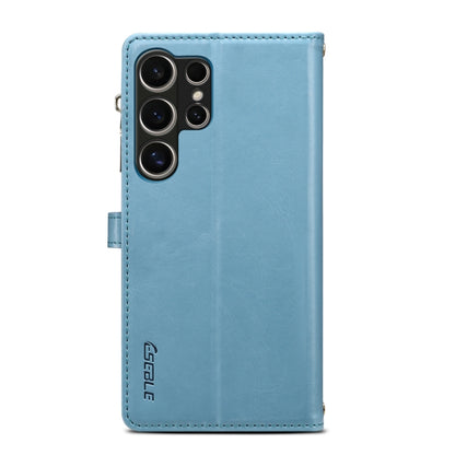For Samsung Galaxy S24 Ultra 5G ESEBLE Star Series Lanyard Zipper Wallet RFID Leather Case(Blue) - Galaxy S24 Ultra 5G Cases by ESEBLE | Online Shopping UK | buy2fix