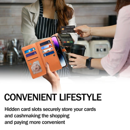 For Samsung Galaxy S24+ 5G ESEBLE Star Series Lanyard Zipper Wallet RFID Leather Case(Brown) - Galaxy S24+ 5G Cases by ESEBLE | Online Shopping UK | buy2fix