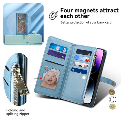For Samsung Galaxy S24+ 5G ESEBLE Star Series Lanyard Zipper Wallet RFID Leather Case(Blue) - Galaxy S24+ 5G Cases by ESEBLE | Online Shopping UK | buy2fix