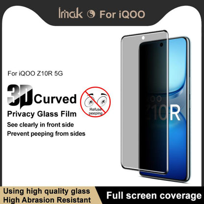 For vivo iQOO Z10R 5G Global imak 3D Curved Privacy Full Screen Tempered Glass Film - vivo Tempered Glass by imak | Online Shopping UK | buy2fix