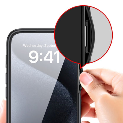 For iPhone 16 Armor Clear TPU Hard PC Phone Case(Grey) by buy2fix