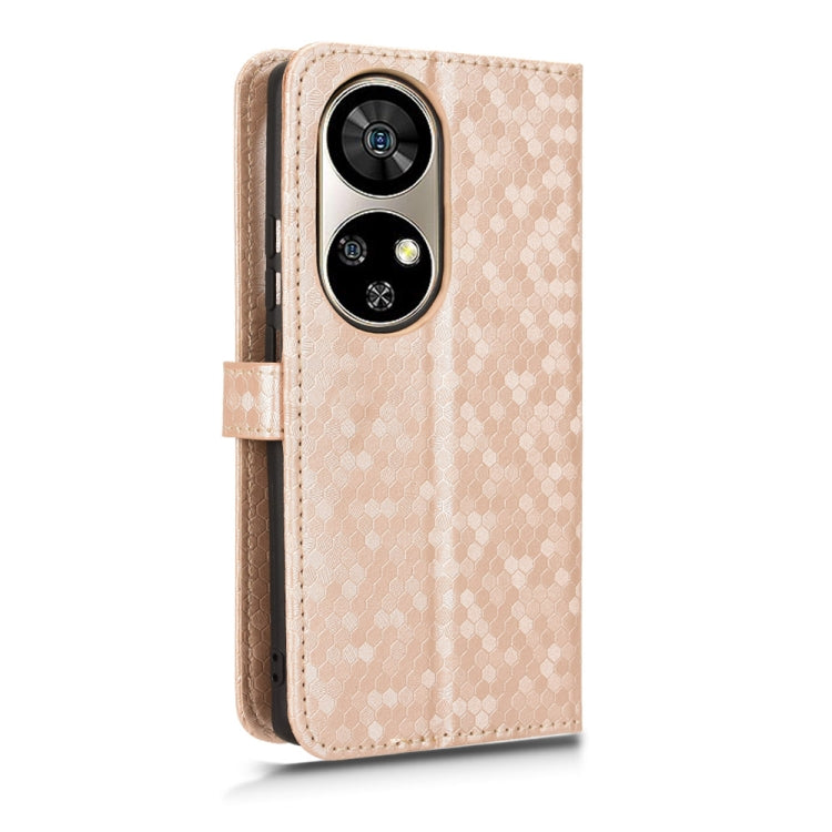 For Ulefone Note 17 Pro Honeycomb Dot Texture Leather Phone Case(Gold) by buy2fix