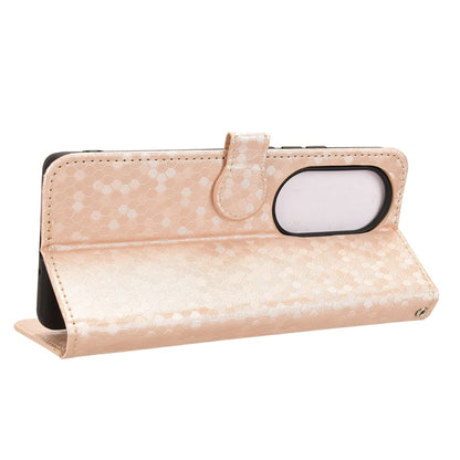 For Ulefone Note 17 Pro Honeycomb Dot Texture Leather Phone Case(Gold) by buy2fix