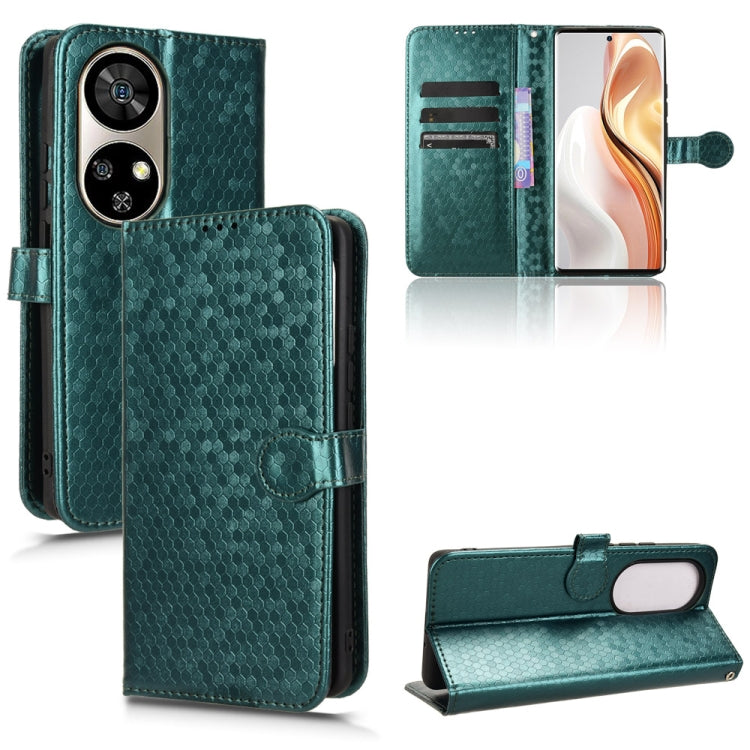 For Ulefone Note 17 Pro Honeycomb Dot Texture Leather Phone Case(Green) by buy2fix