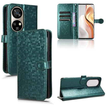 For Ulefone Note 17 Pro Honeycomb Dot Texture Leather Phone Case(Green) by buy2fix