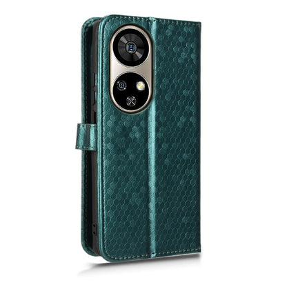 For Ulefone Note 17 Pro Honeycomb Dot Texture Leather Phone Case(Green) by buy2fix