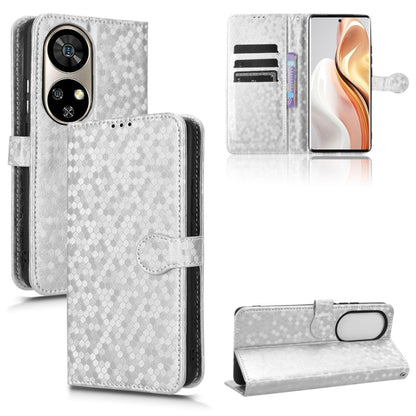 For Ulefone Note 17 Pro Honeycomb Dot Texture Leather Phone Case(Silver) by buy2fix