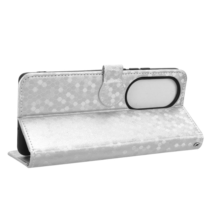 For Ulefone Note 17 Pro Honeycomb Dot Texture Leather Phone Case(Silver) by buy2fix