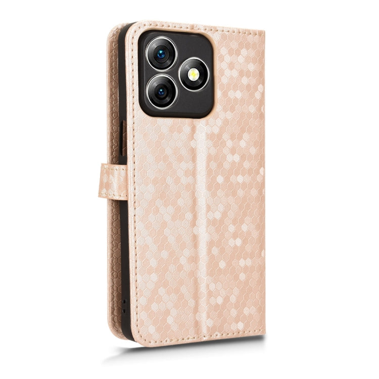 For Ulefone Note 18 Ultra Honeycomb Dot Texture Leather Phone Case(Gold) by buy2fix