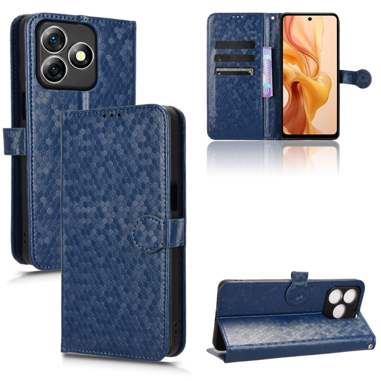 For Ulefone Note 18 Ultra Honeycomb Dot Texture Leather Phone Case(Blue) by buy2fix