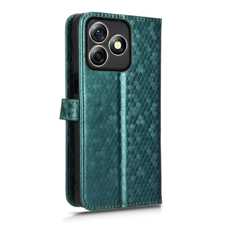 For Ulefone Note 18 Ultra Honeycomb Dot Texture Leather Phone Case(Green) by buy2fix