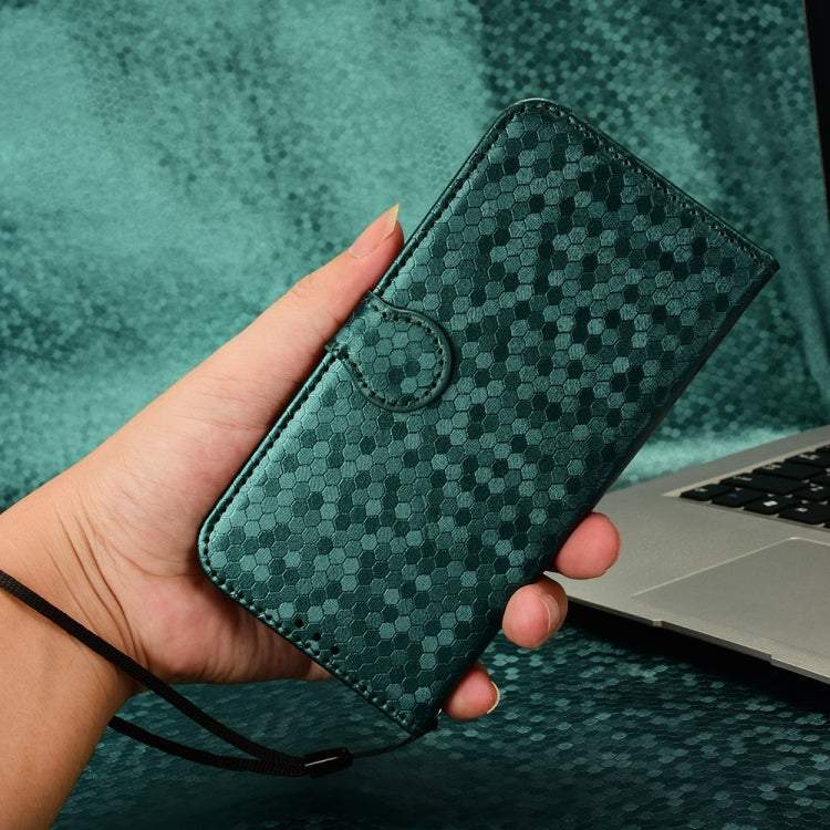 For Ulefone Note 18 Ultra Honeycomb Dot Texture Leather Phone Case(Green) by buy2fix