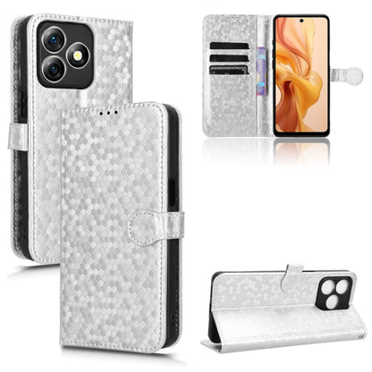 For Ulefone Note 18 Ultra Honeycomb Dot Texture Leather Phone Case(Silver) by buy2fix