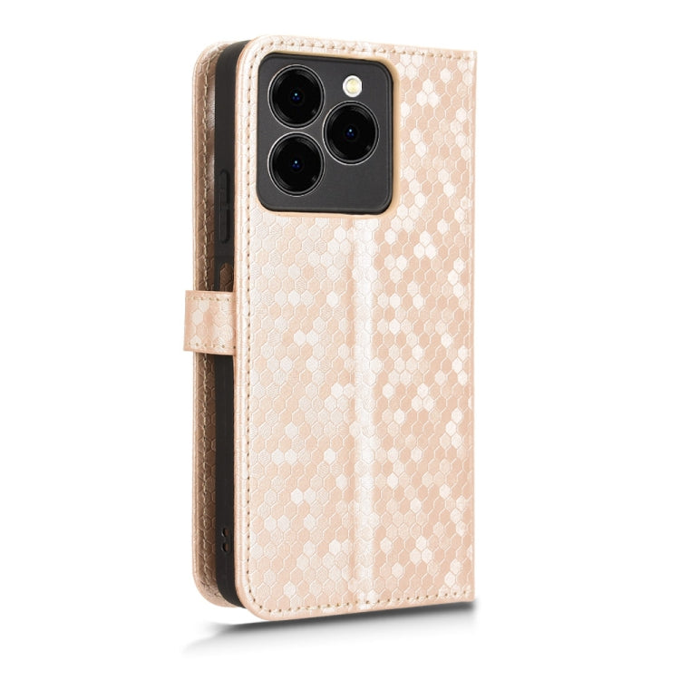 For Ulefone Note 20 Pro Honeycomb Dot Texture Leather Phone Case(Gold) by buy2fix