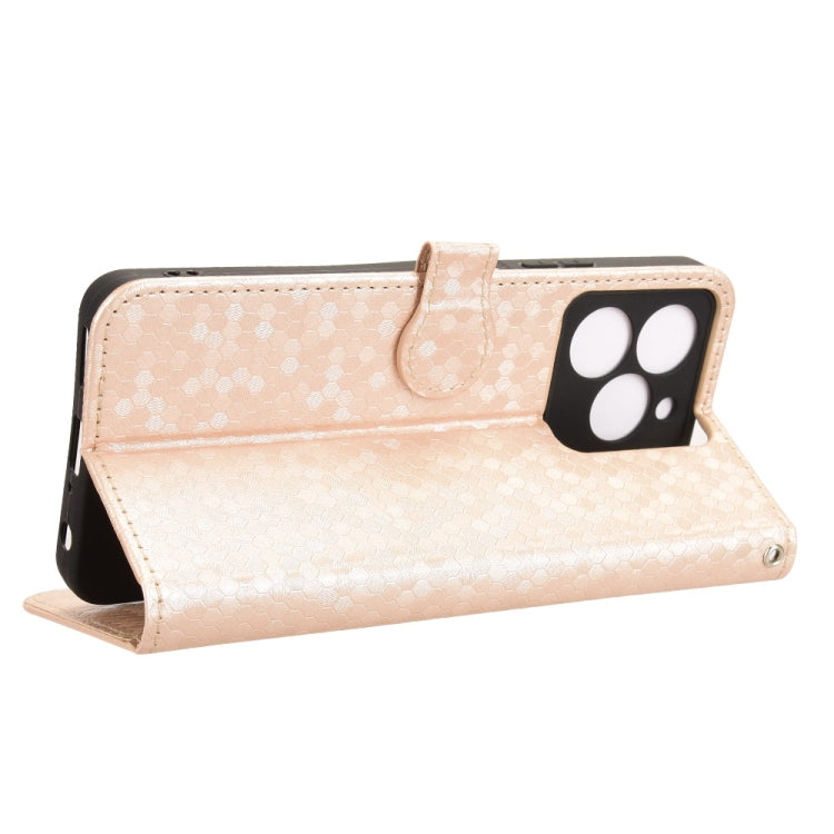 For Ulefone Note 20 Pro Honeycomb Dot Texture Leather Phone Case(Gold) by buy2fix