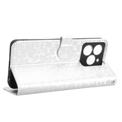 For Ulefone Note 20 Pro Honeycomb Dot Texture Leather Phone Case(Silver) by buy2fix