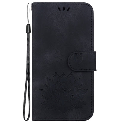 For Google Pixel 9 Pro Lotus Embossed Leather Phone Case(Black) by buy2fix