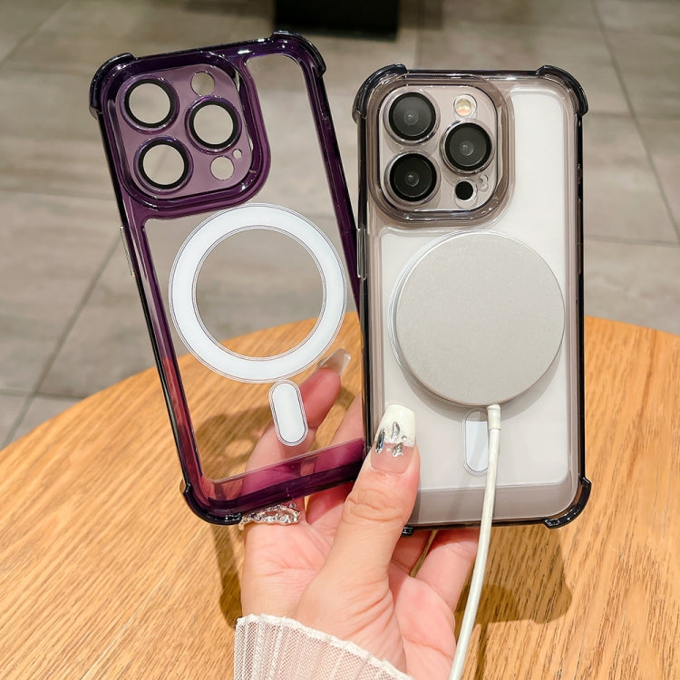 For iPhone 11 Clear Acrylic + TPU MagSafe Magnetic Phone Case(Purple) by buy2fix