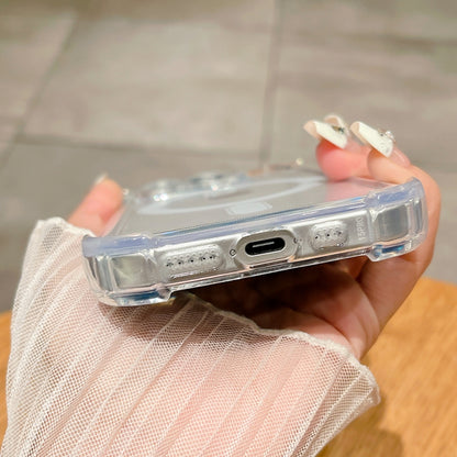 For iPhone 11 Clear Acrylic + TPU MagSafe Magnetic Phone Case(Purple) by buy2fix