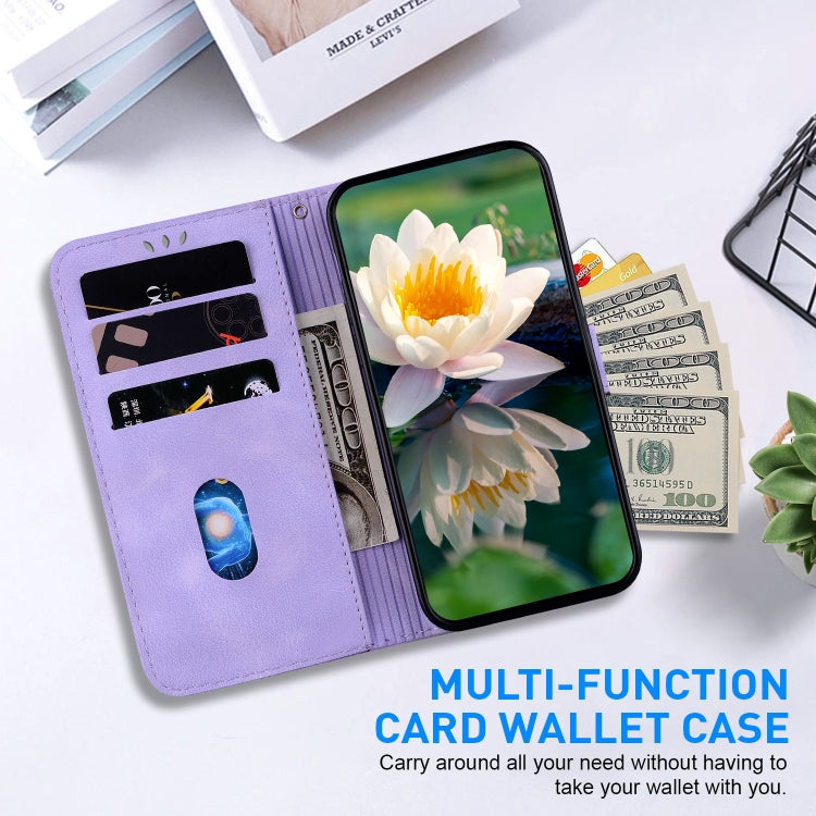 For Redmi K70 / K70 Pro Lotus Embossed Leather Phone Case(Purple) - Xiaomi Cases by buy2fix | Online Shopping UK | buy2fix