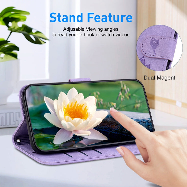 For Redmi K70 / K70 Pro Lotus Embossed Leather Phone Case(Purple) - Xiaomi Cases by buy2fix | Online Shopping UK | buy2fix