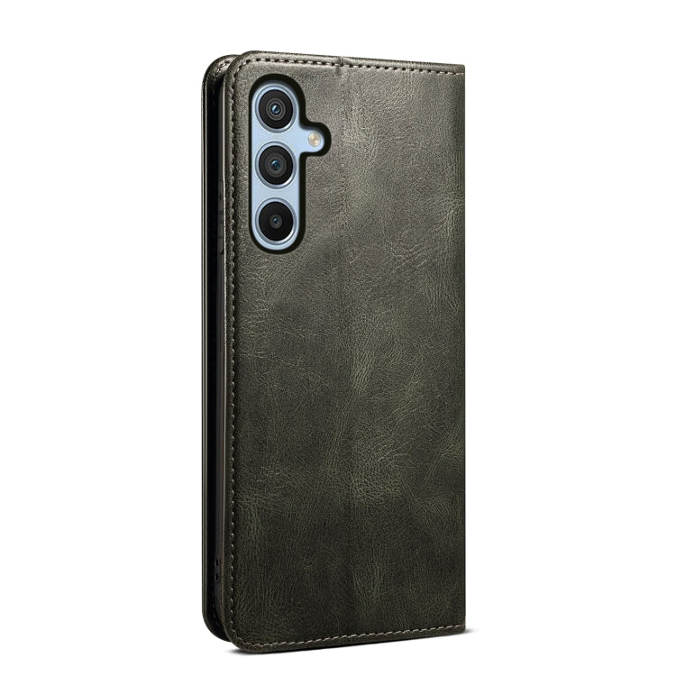 For Samsung Galaxy S25 5G Oil Wax Crazy Horse Texture Leather Phone Case(Green) by buy2fix