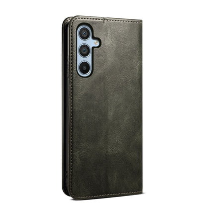 For Samsung Galaxy S25 5G Oil Wax Crazy Horse Texture Leather Phone Case(Green) by buy2fix