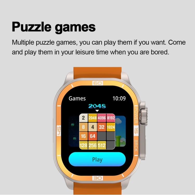 HK96S 2.06 inch BT5.3 IP68 Sport Smart Watch, Support Bluetooth Call / Sleep / Blood Oxygen / Heart Rate / Blood Pressure Health Monitor(Black) by buy2fix