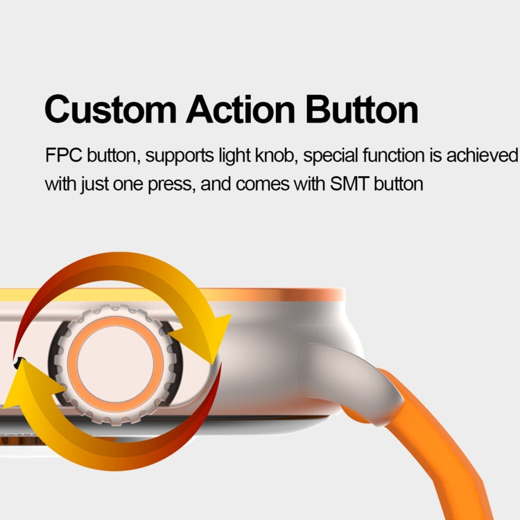 HK96S 2.06 inch BT5.3 IP68 Sport Smart Watch, Support Bluetooth Call / Sleep / Blood Oxygen / Heart Rate / Blood Pressure Health Monitor(Black) by buy2fix