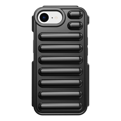 For iPhone 16e Capsule Series Candy Color TPU Phone Case(Black) by buy2fix