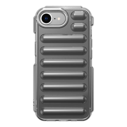 For iPhone 16e Capsule Series Candy Color TPU Phone Case(Transparent Grey) by buy2fix