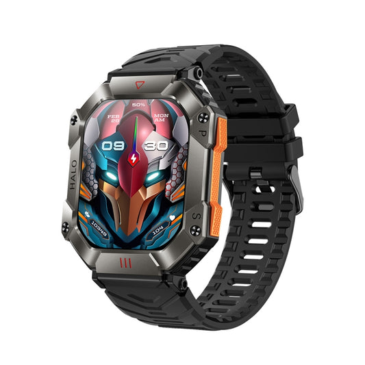 KR80 2.0 inch BT5.1 IP67 Sport Smart Watch, Support Bluetooth Call / Sleep / Blood Oxygen / Heart Rate / Blood Pressure Health Monitor(Black) by buy2fix