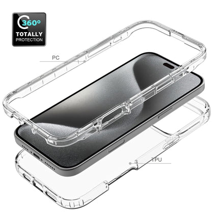 For iPhone 16 Pro Max Clear TPU Hybrid PC Shockproof Phone Case(Transparent) by buy2fix